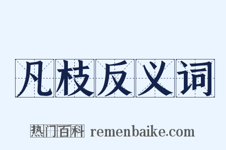 凡枝反义词是什么意思的图片